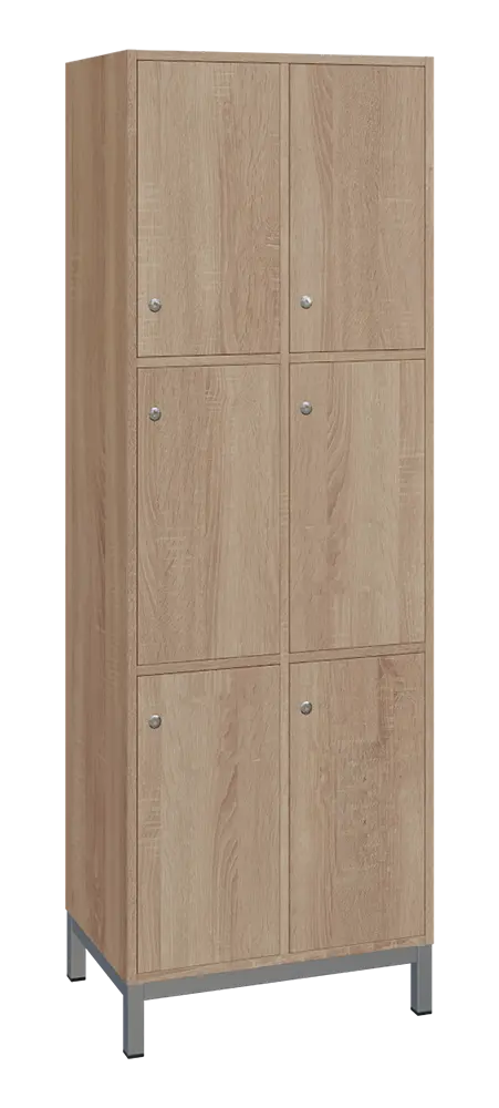 SBS-3322 šatní skříň 6-boxová, 1800x600x400 mm, kovové nohy, dub bardolino